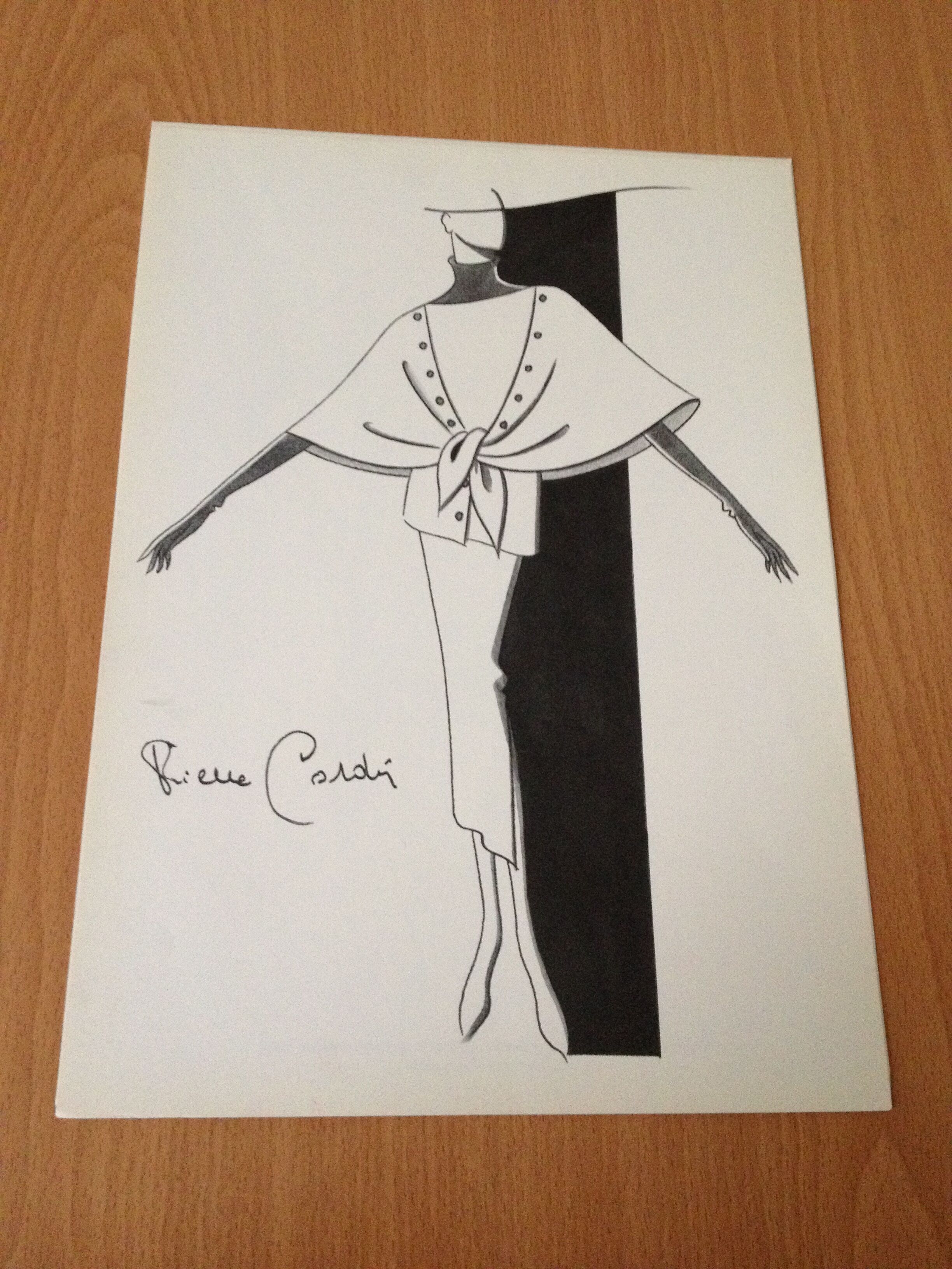 Illustration de mode de presse par Pierre Cardin