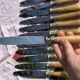 Set of 12 Antique Art Nouveau Table Knives - Tableware