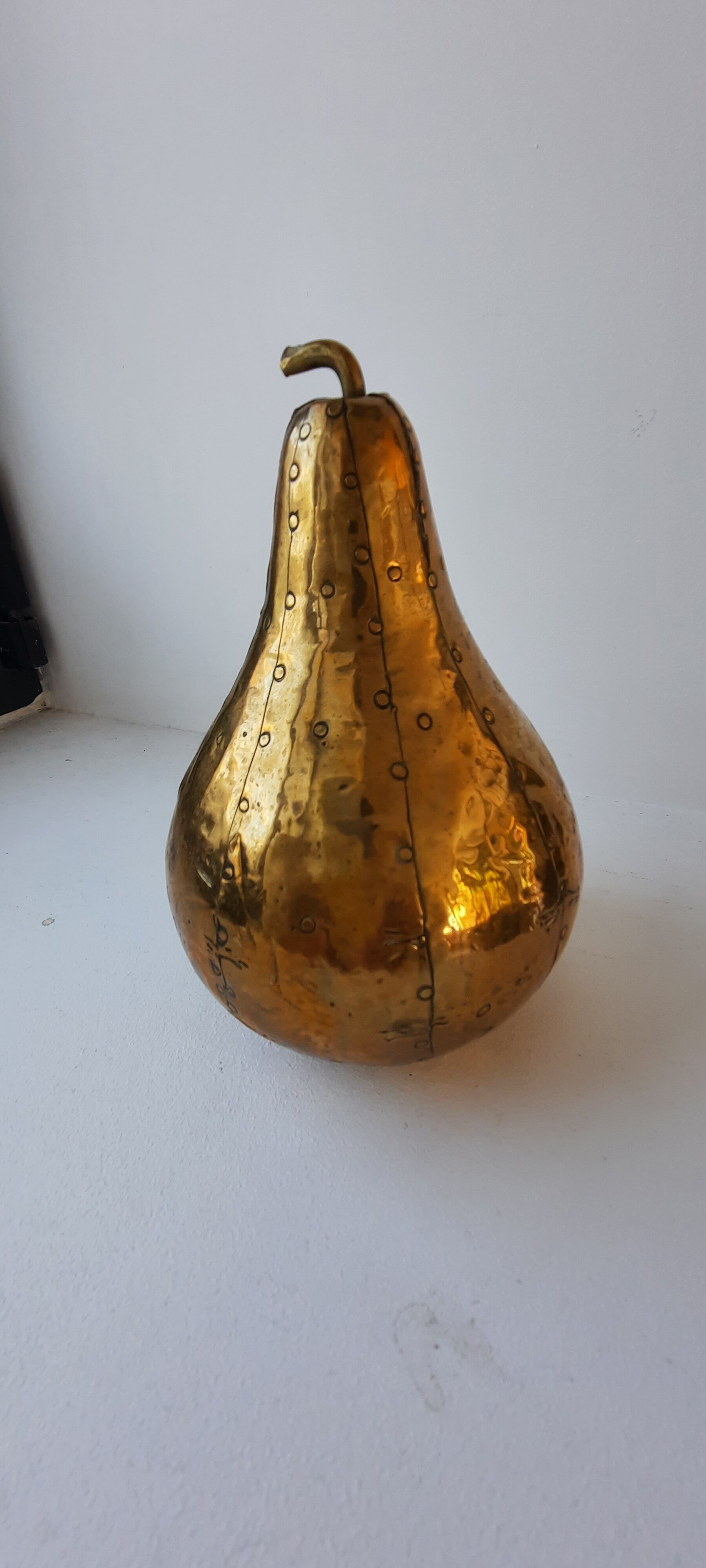 Decorative brass pear