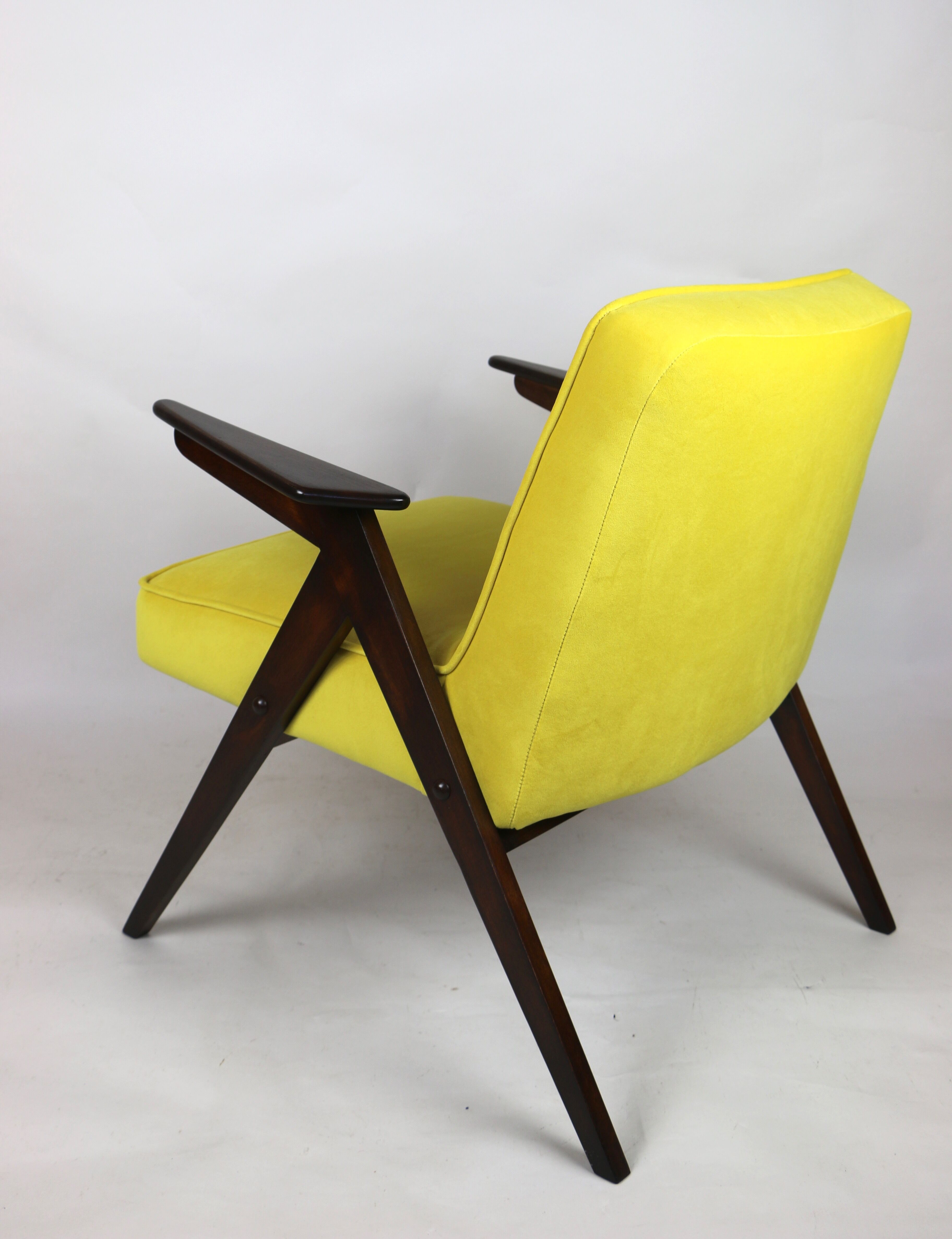 Vintage Yellow Armchair by Józef Chierowski, 1970s