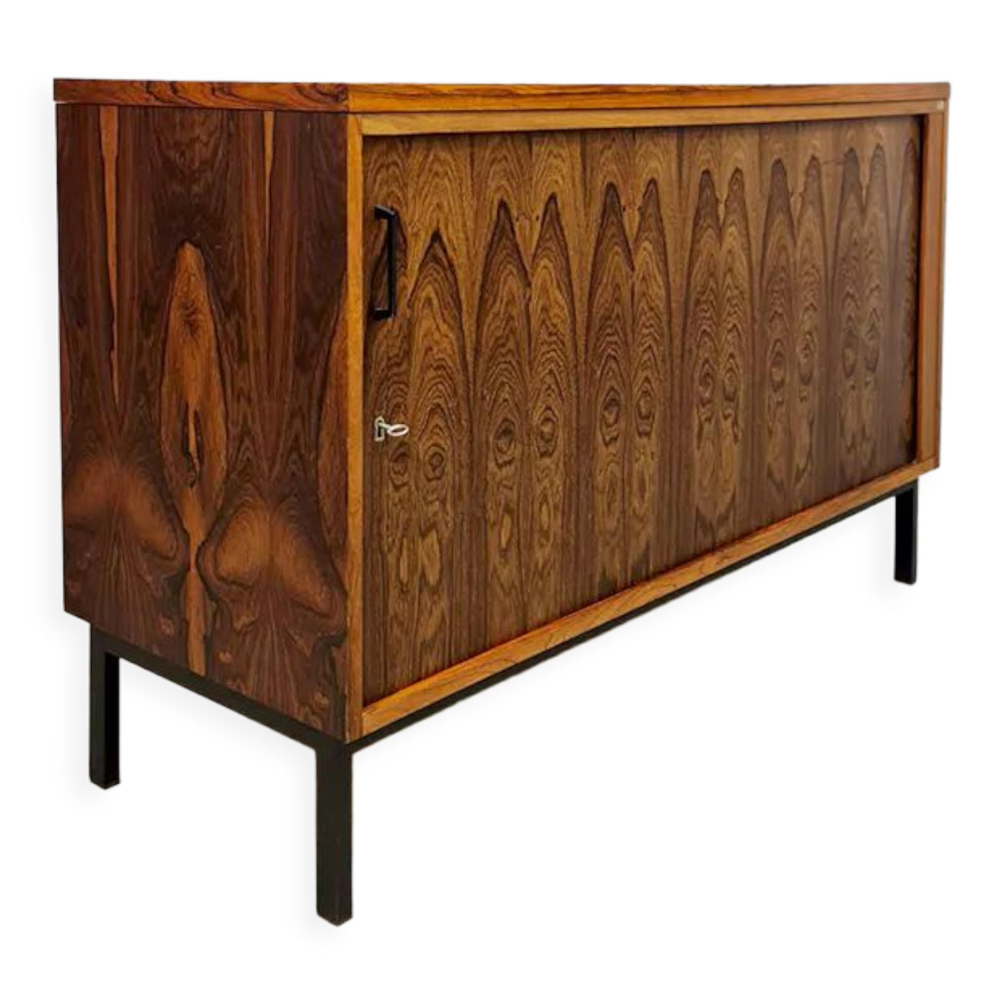 Midcentury rosewood cabinet roller door Eeka