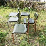 Suite of 5 modernist chairs