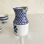 Ensemble de six coupes et pichet à vin en porcelaine Sargadelos