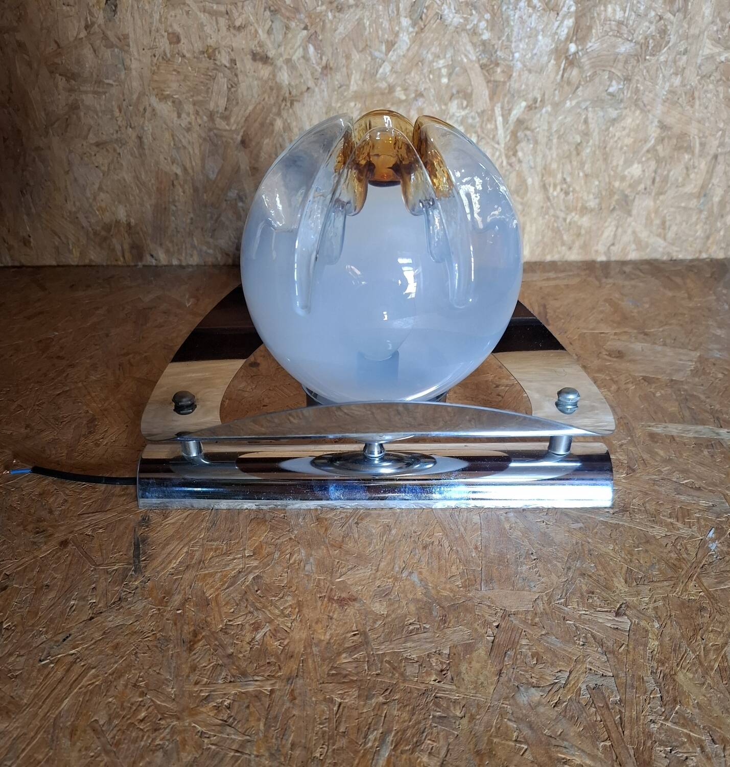 Mazzega designer wall lamp, Murano glass