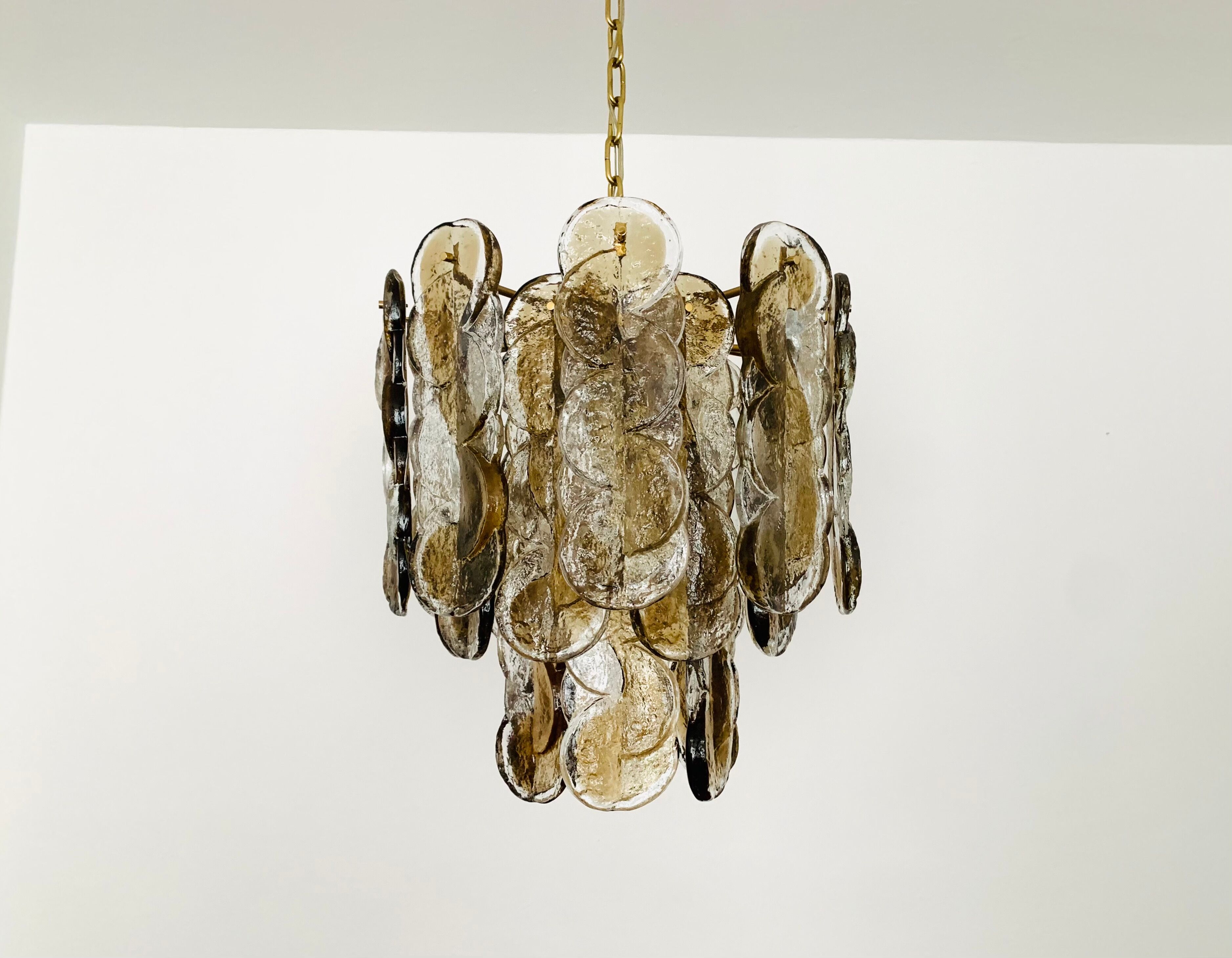 Large smoked glass citrus chandelier by j.t. kalmar