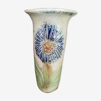 Vase fleur en grès au sel de Jean-Claude Monange