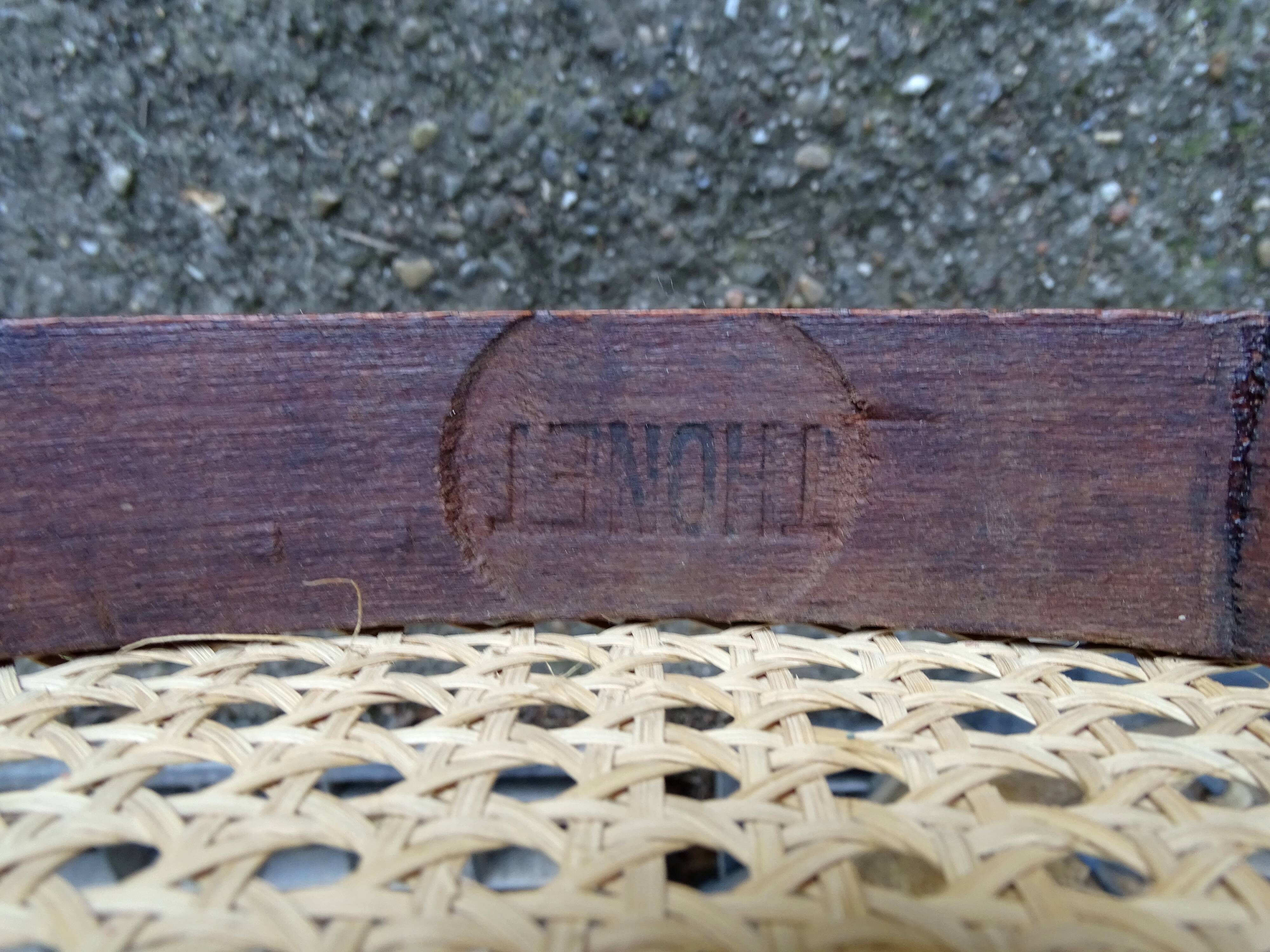 2 Thonet No. 19 chairs with new "oak-style" caning.