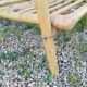 4 fauteuils en bambou et table basse vintage