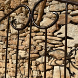 Handcrafted wrought iron garden bench