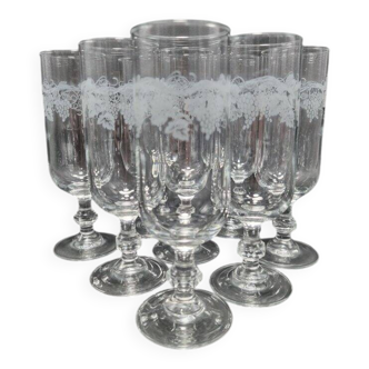 Set of 6 champagne flutes