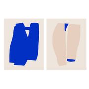 Pair of prints, abstract wall art set of two, 50x70cm