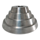 Solid steel candle holder turned design