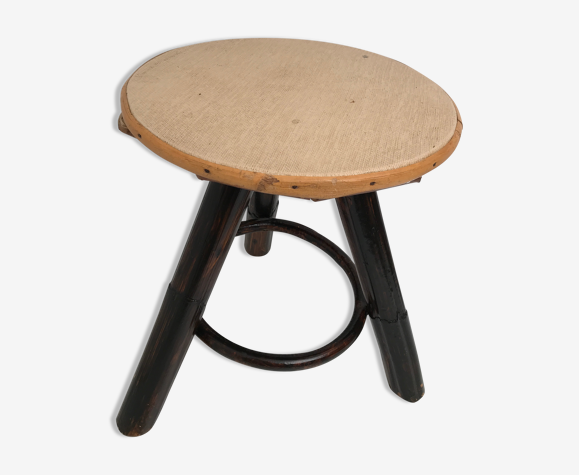 Tabouret en bambou vintage