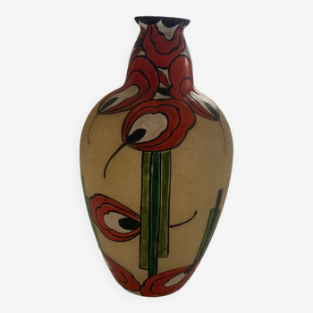 Vase art déco 1930 DE Leune signé