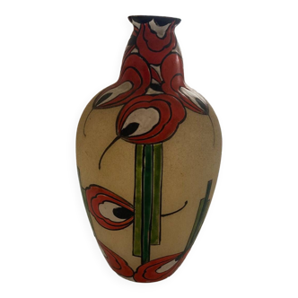 Vase art déco 1930 DE Leune signé