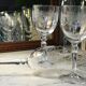 Six verres à vin en cristal