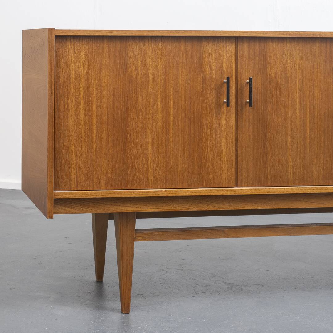 1950s sideboard, teak, sliding doors, restored,