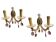 Lot de 2 appliques en verre opalin rose