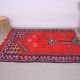 Red Vintage Moroccan Rug 167 x 190 cm - Berber Wool Rug - Handmade Rug Boho