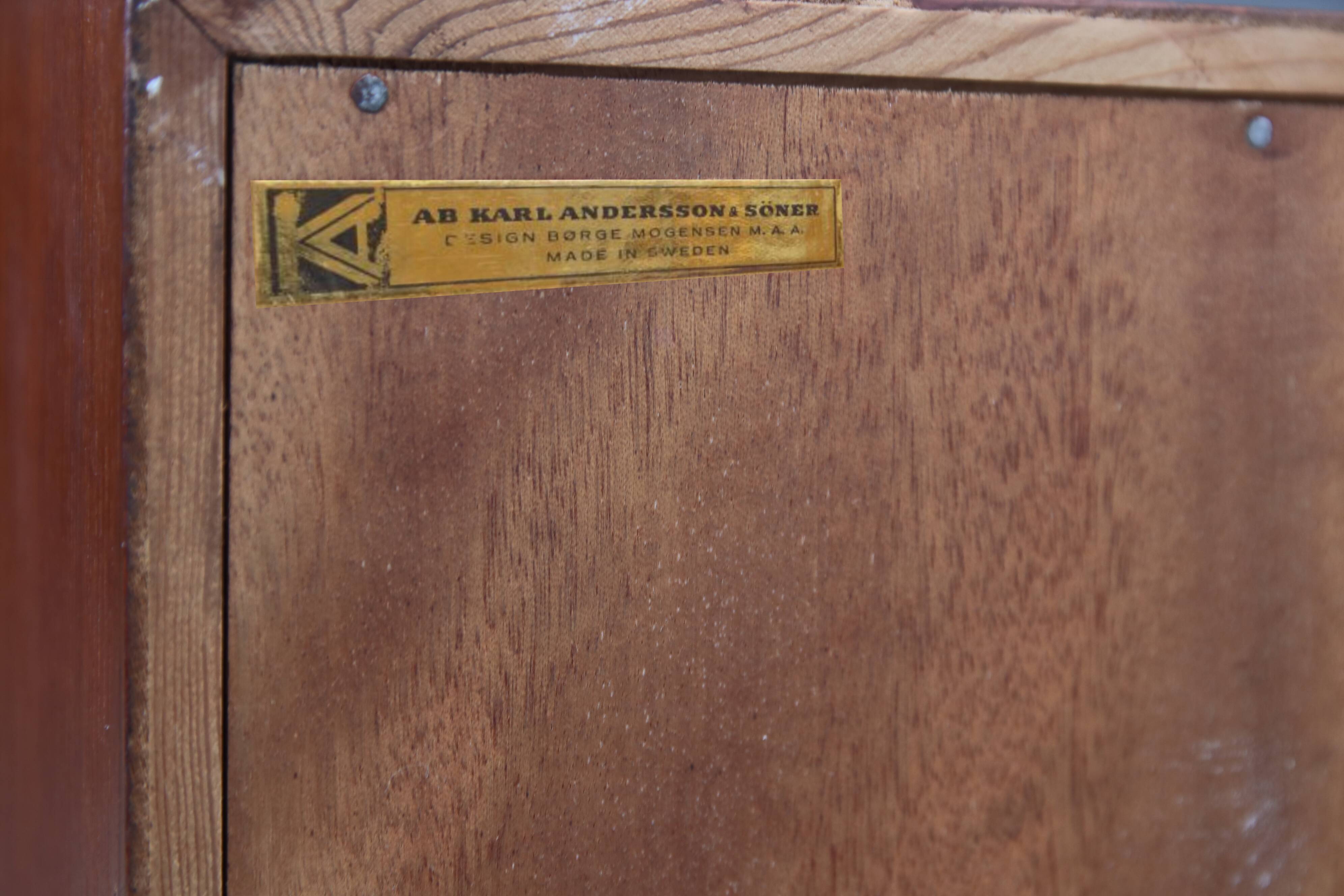 Teak chest of drawers by Borge Mogensen for Karl Andersson and Son