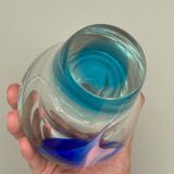 Blown glass vase by the Czech artist Jiří Suhájek