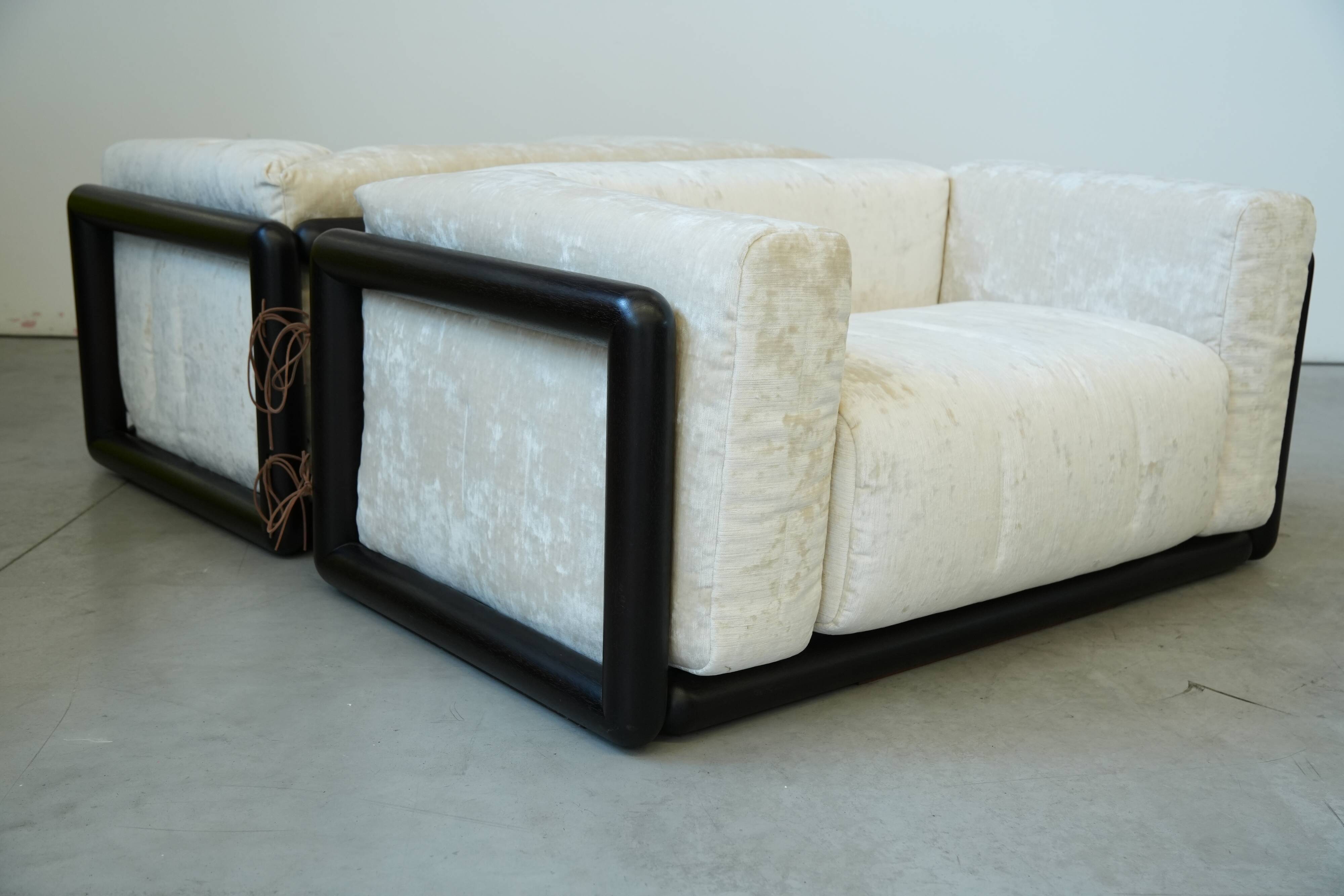 1973 “Cornaro” Sofa & Armchair Set by Carlo Scarpa for Simon