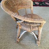 Fauteuil rotin enfant