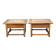 Paire de grandes tables de nuit en chêne massif européen, années 1980.