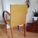 Bridge armchair with mustache back