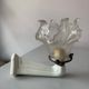 Porcelain wall lamp and art deco glass tulip