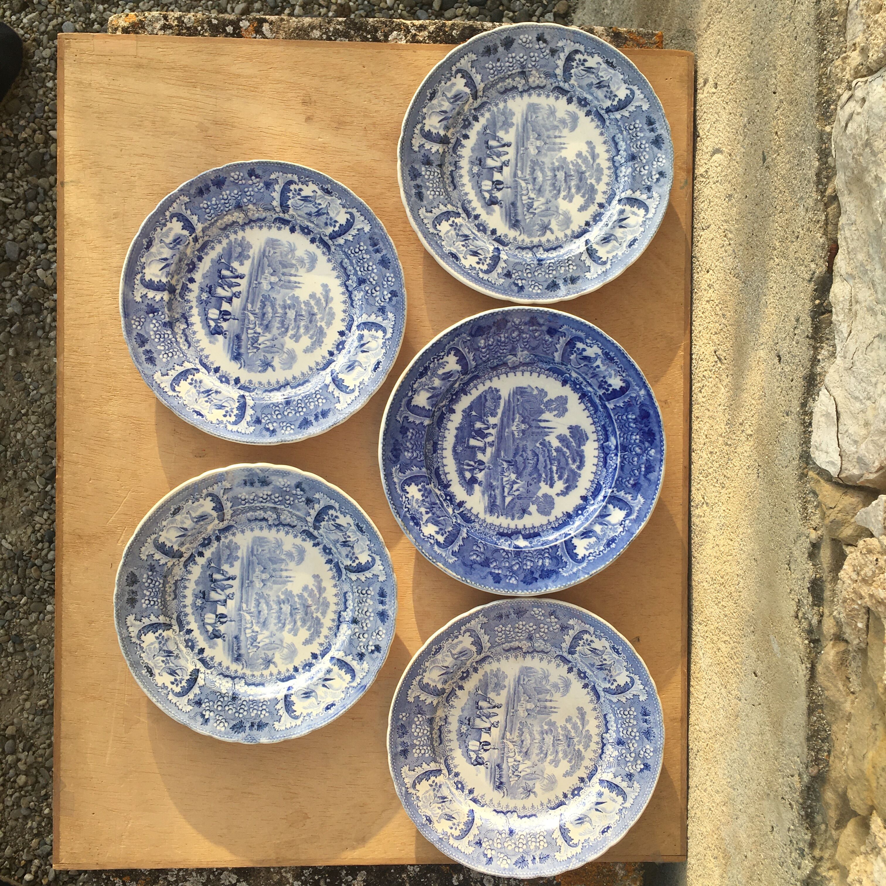 Service de table - « Turquerie » -  Johnston & Vieillard - céramique bordeaux