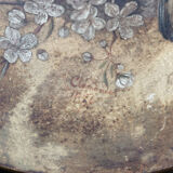 Bird dish, painted sheet metal, signed