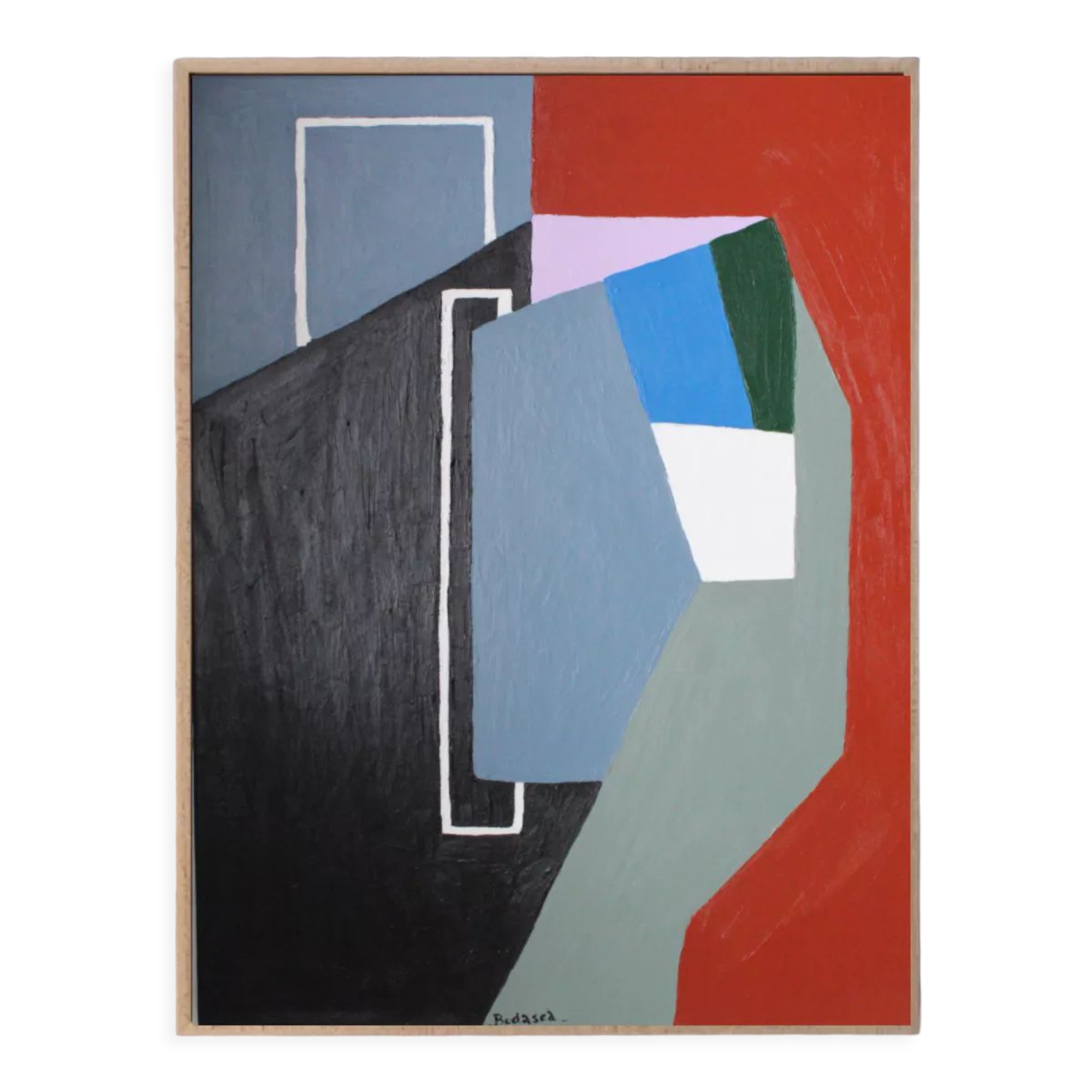 Peinture originale Perspectives rouille