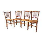 4 chaises provençales années 70
