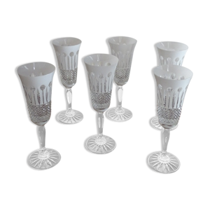 6 flutes champagne cristal
