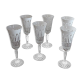 6 champagne crystal de Paris flutes - MF selection - white in box