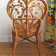 Chaise peacock en rotin