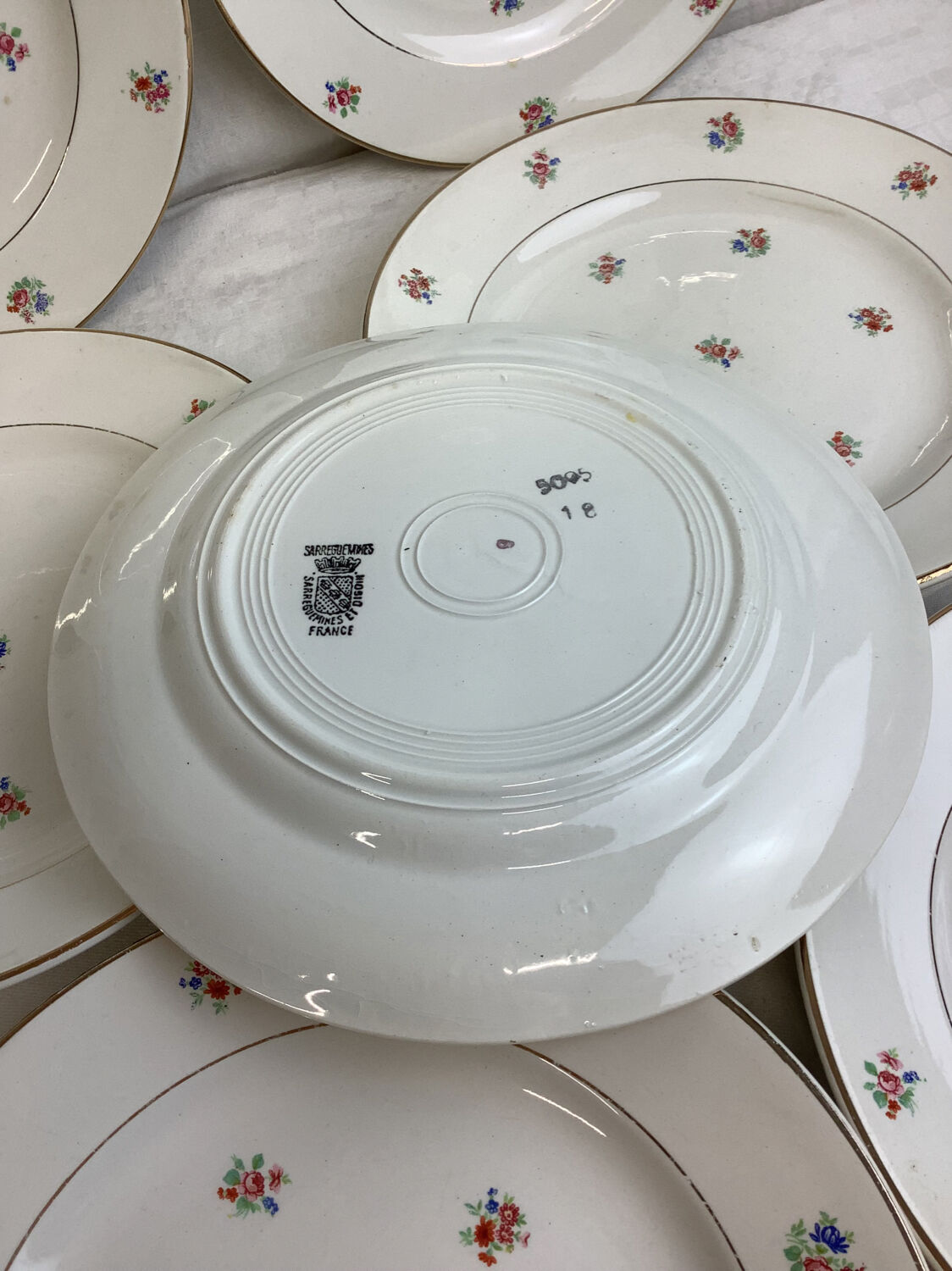 Vintage flat plates made in France Digoin