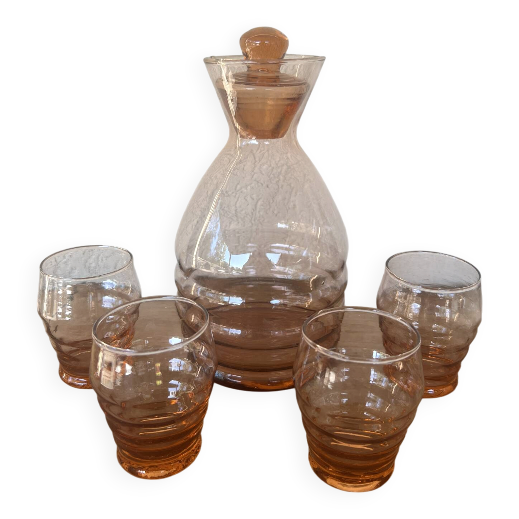 Ensemble carafe et 4 verres