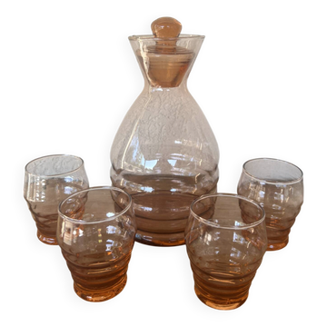 Ensemble carafe et 4 verres