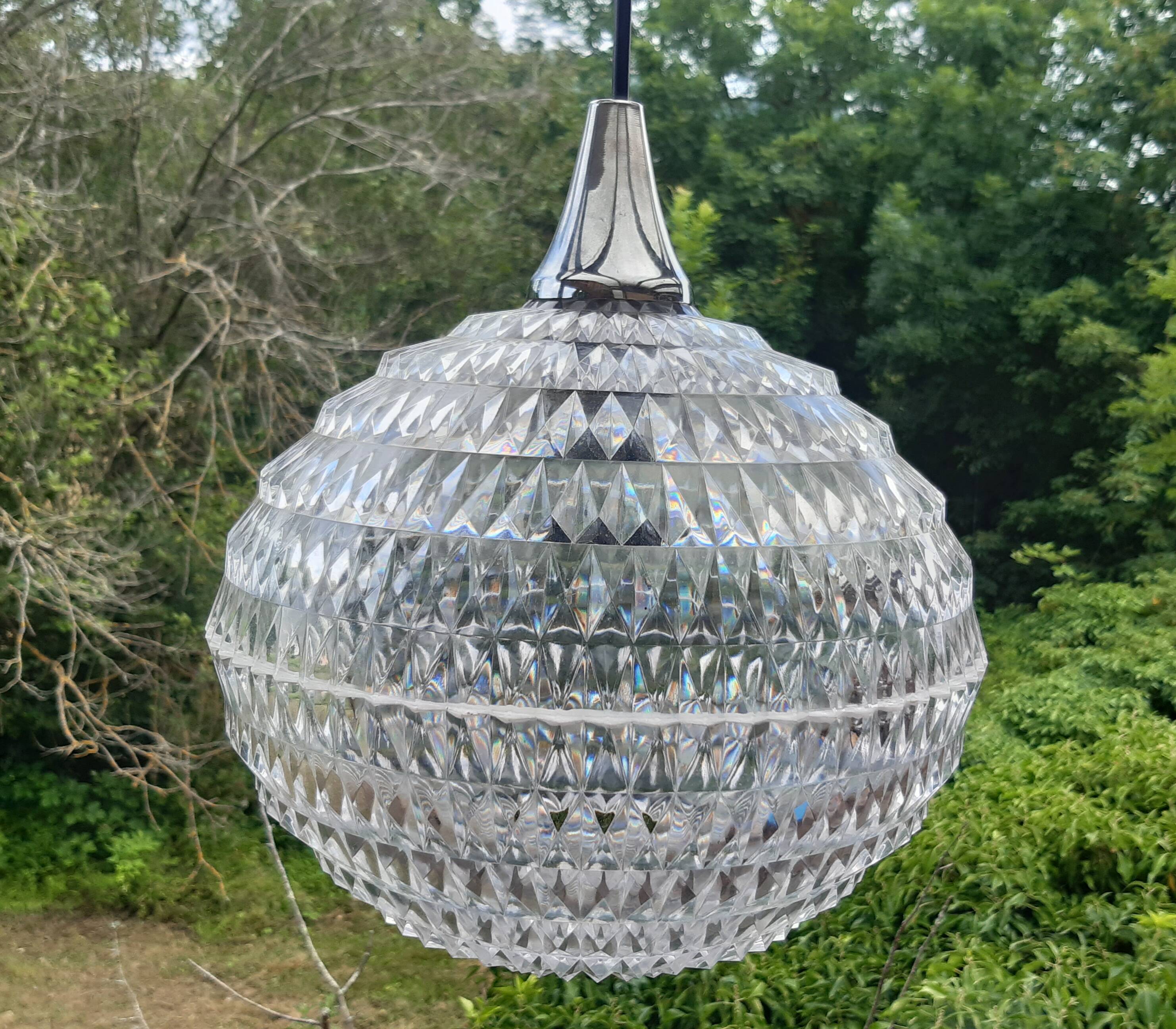 Vintage diamond pendant light