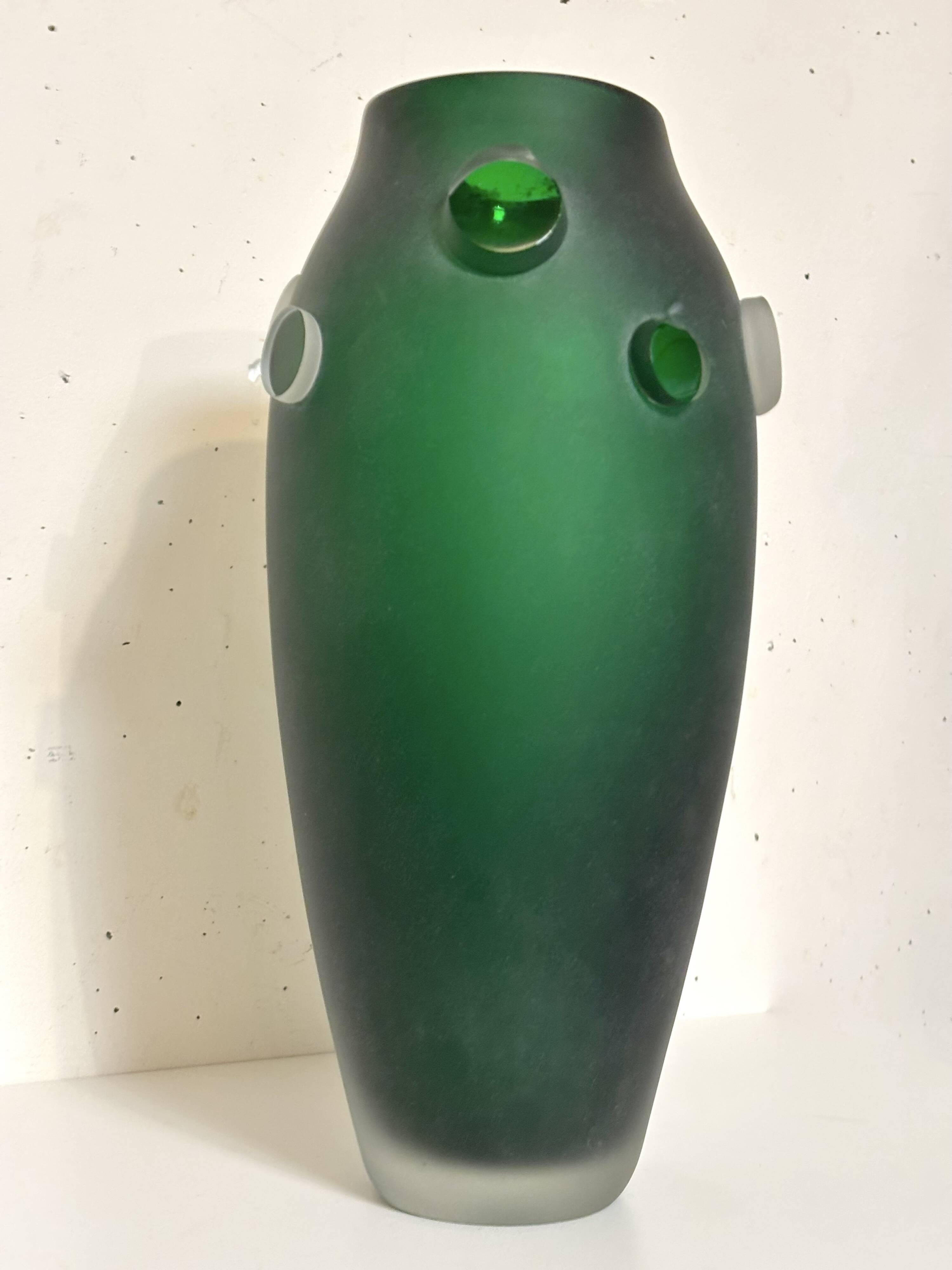 Blown glass sculpture vase, Fernando Agostinho 1999
