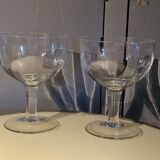 2 large ice cream bowls, dessert or otherwise, in crystal from the 1920s.