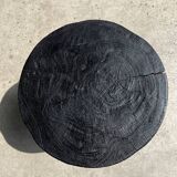 Monoxyl sofa end in black mango tree tripod half-sphere tray h:45 d:44