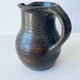 Old stoneware pitcher signed Fontgombault