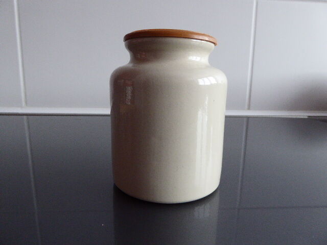 Ancient jar of mustard sandies from Meaux Pommery