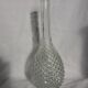 Glass bottle carafe with pineapple diamond tip decoration