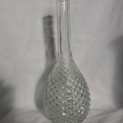 Carafe bouteille en verre décor pointe de diamant ananas