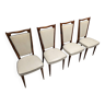 Suite de 4 chaises monobloc vintage