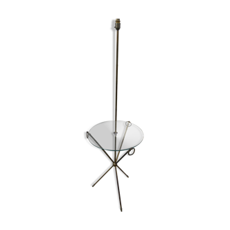 Floor lamp pedestal table J Tournus